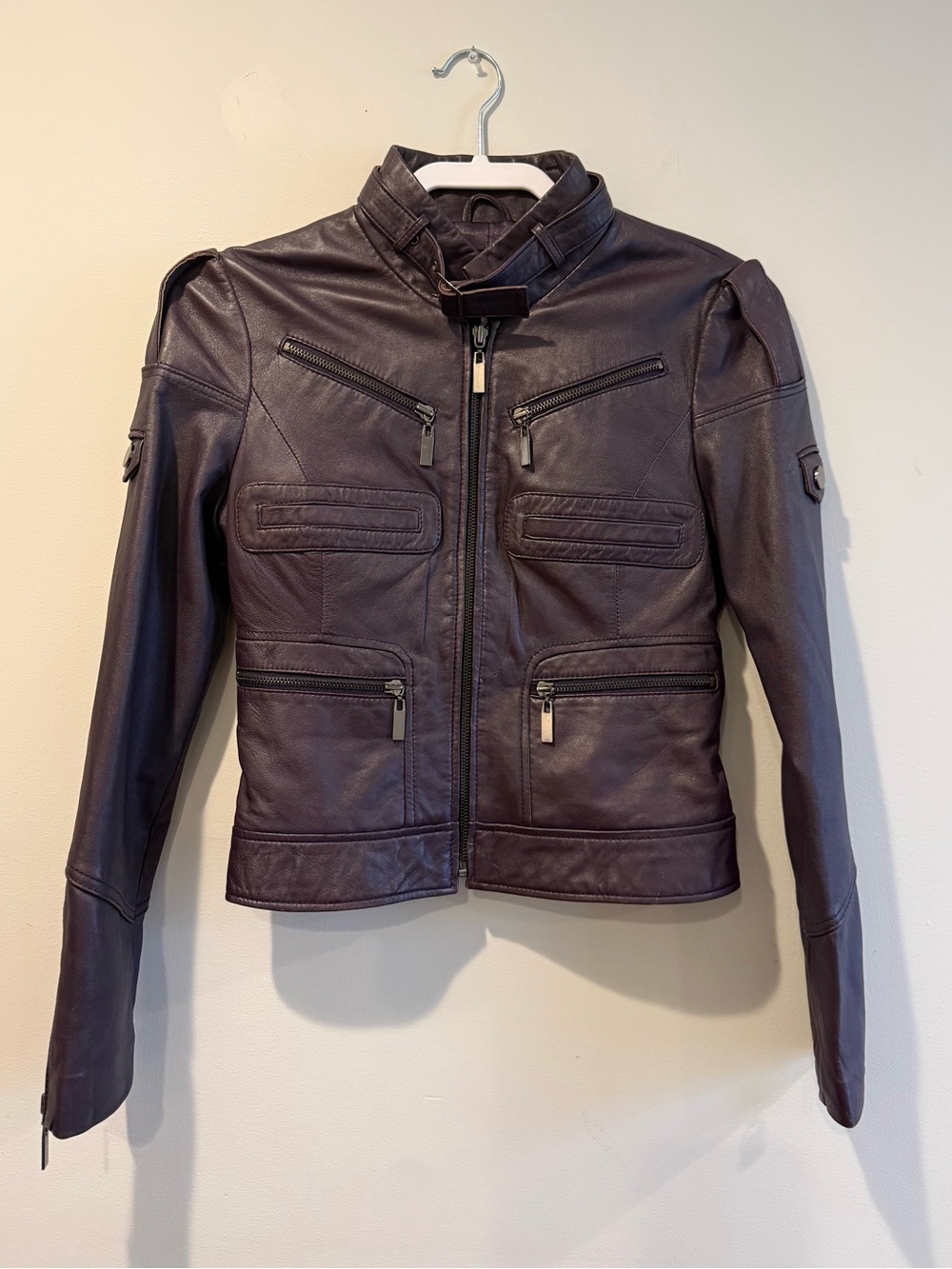 Plum Bebe Motorcycle Leather Jacket